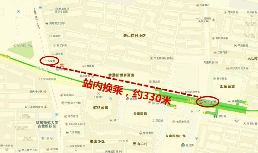 上海地铁15号线古北路站能否与2、10号线同站换乘
