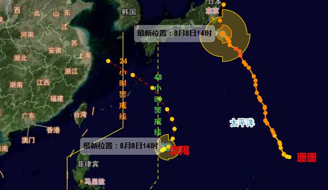 2018年14号台风摩羯路径实时发布系统查询
