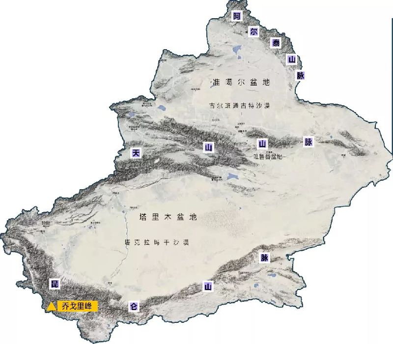 喻称"三山夹两盆",北部为阿尔泰山,南部为昆仑山系,天山横亘于新疆图片