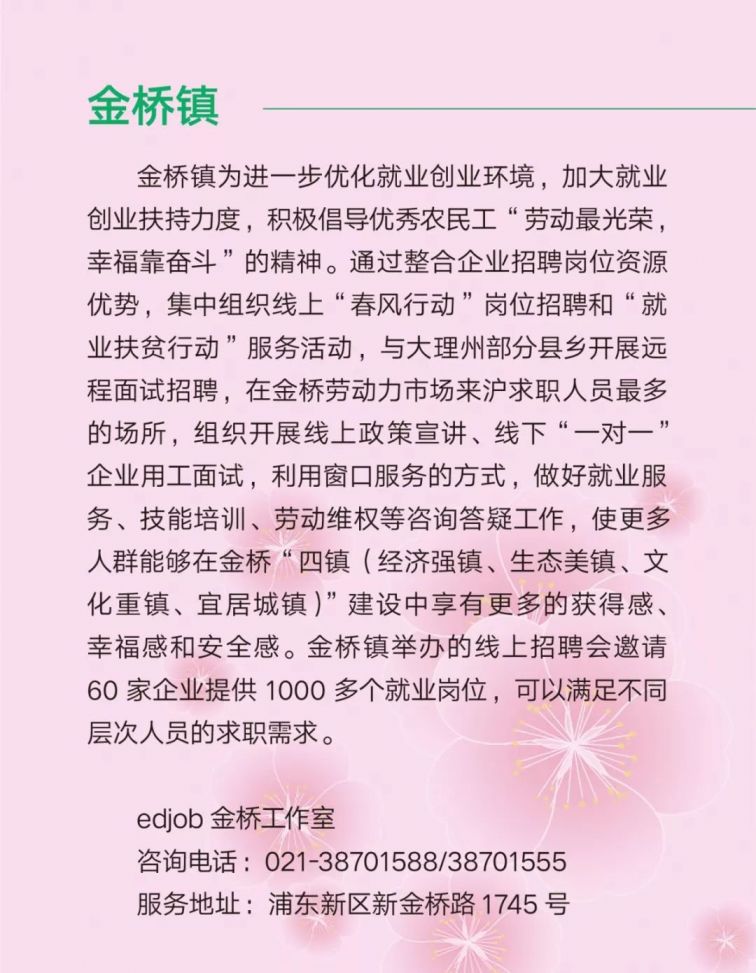 2020浦东新区春风行动线上专场招聘会启动