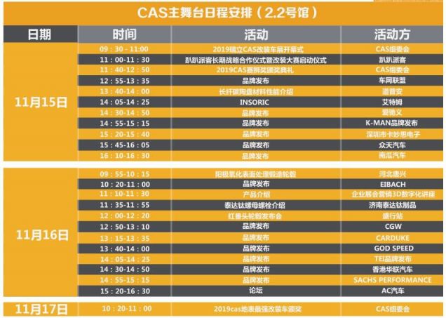 2019上海CAS改装车展开幕 日程安排一览