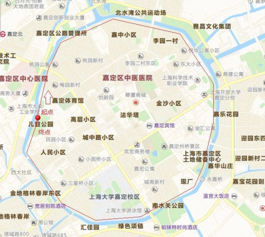 2021年上海嘉定区元旦迎新跑路线汇总