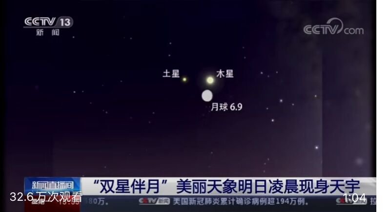 2020年6月9日凌晨天宇将上演双星伴月美景