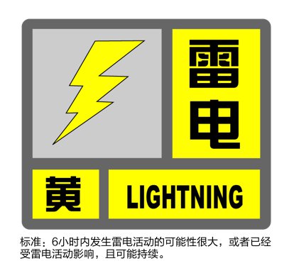 6月13日上海发布大风雷电双黄预警