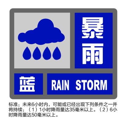 6月16日上海发布暴雨蓝色预警信号