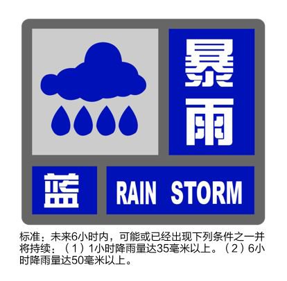 6月25日上海发布暴雨蓝色预警