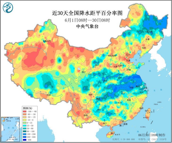 中央气象台连发30天暴雨预警