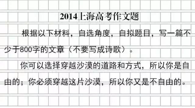 历年上海高考作文题目大全