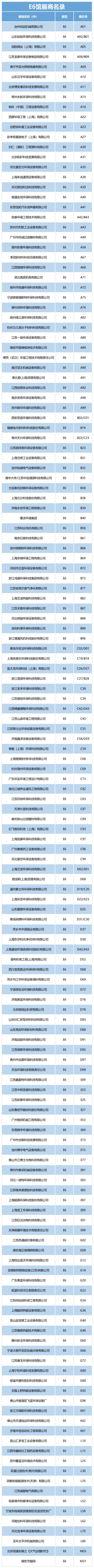 2020中国(上海)环博会展位图 展商名单
