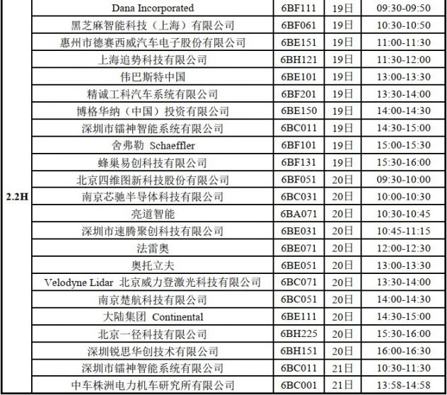 2021年上海车展新车发布会时间表一览