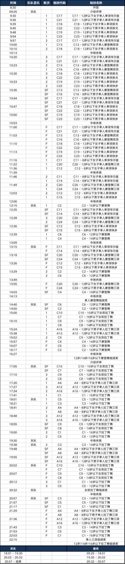 2019上海黑池舞蹈节比赛日程表信息一览