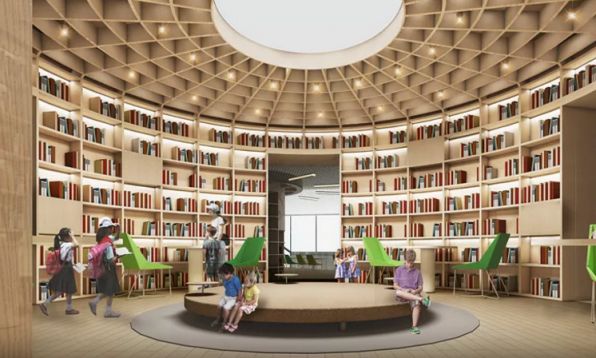 上海少年儿童图书馆新馆读者服务区域有几层