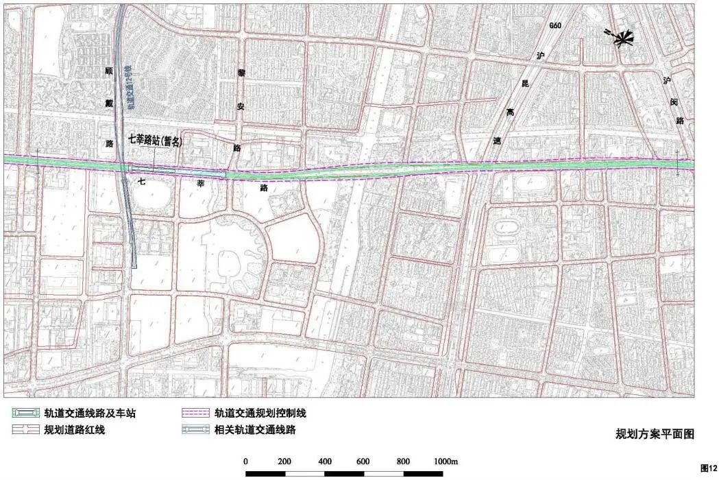 嘉闵线(城北路站—银都路站)站点规划全程设15个站