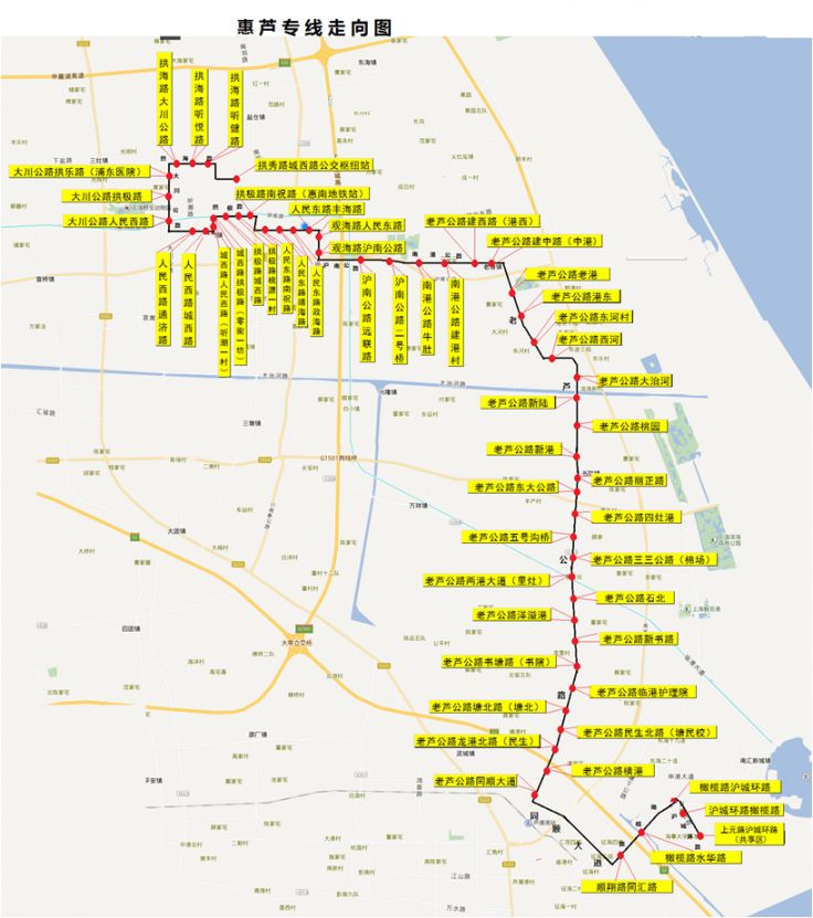 龙东专线东海农场驶往龙阳路地铁站,恢复运能后日班次提高15个.