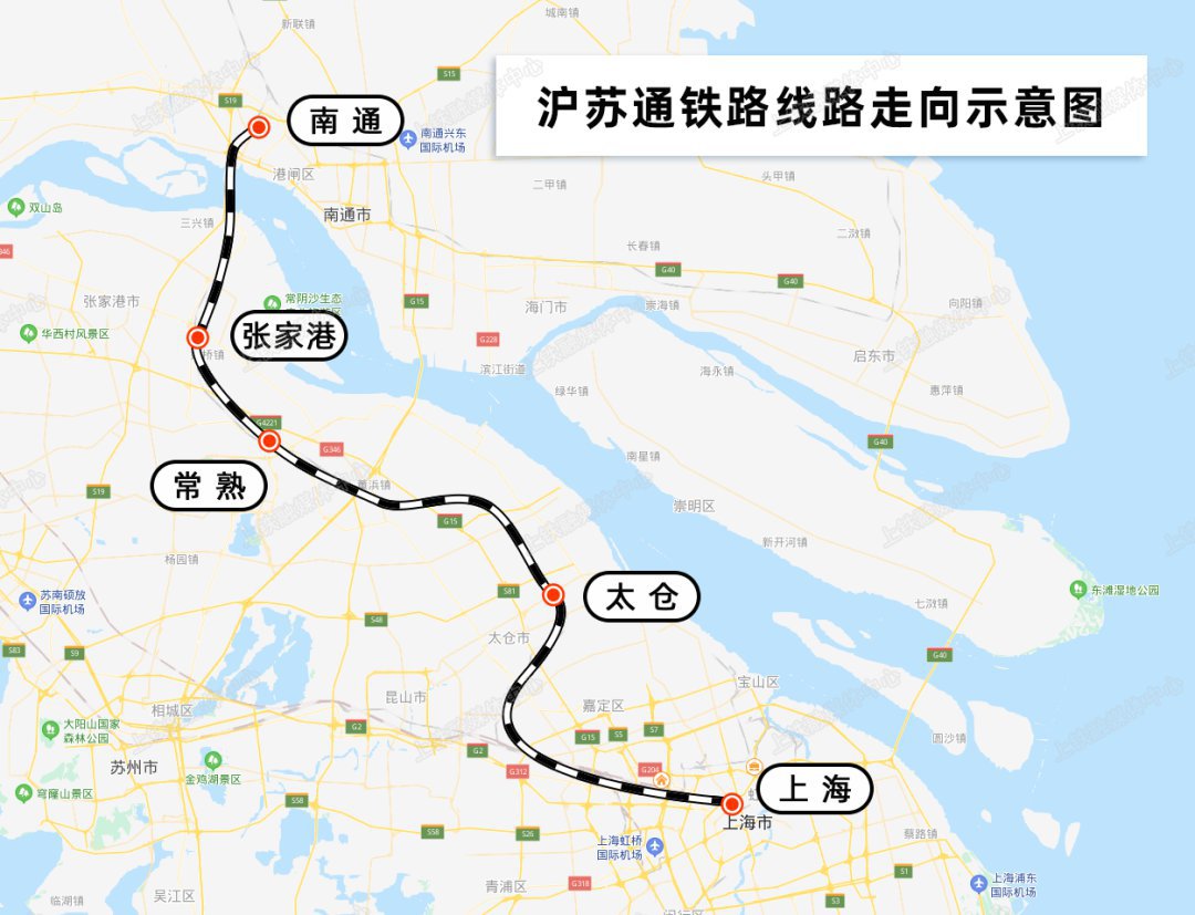 沪通铁路有哪些站点 (附站点线路图)