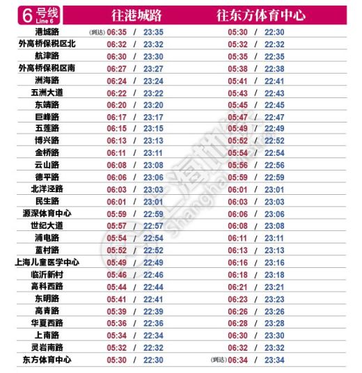 最新新葡新京地铁首末班车时刻表(2020年8月1日启用)