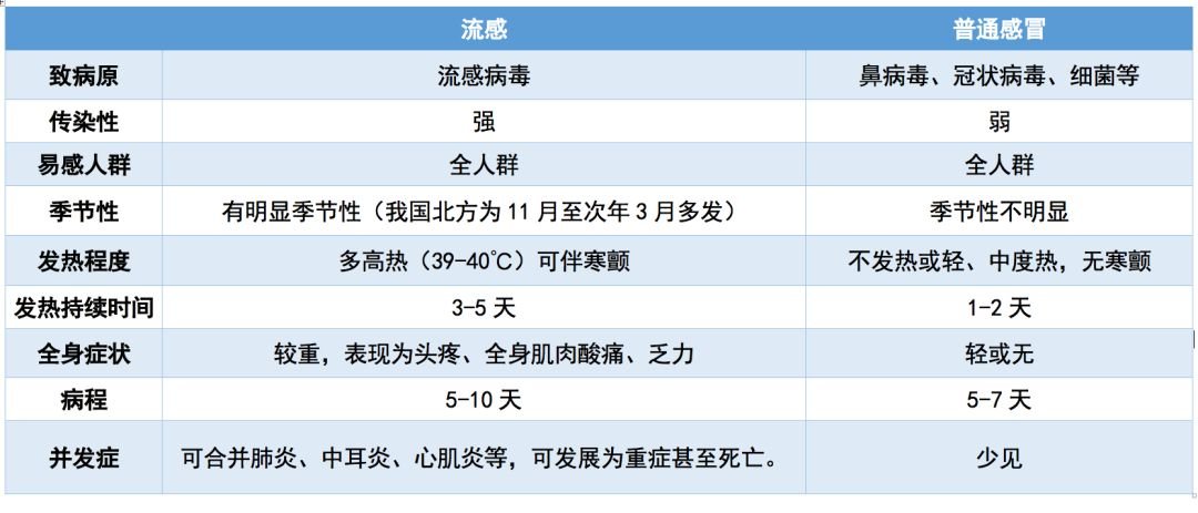 在上海生活流感与普通感冒的区别在哪里