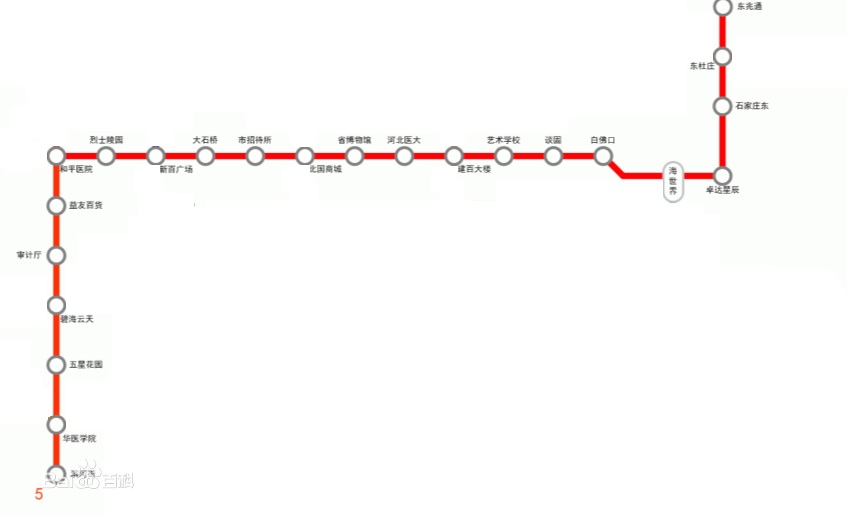 石家庄地铁5号线线路图