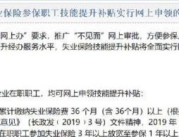 长沙失业保险技能提升补贴网上申请指南（附入口）