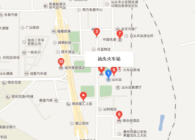 汕头火车站地图