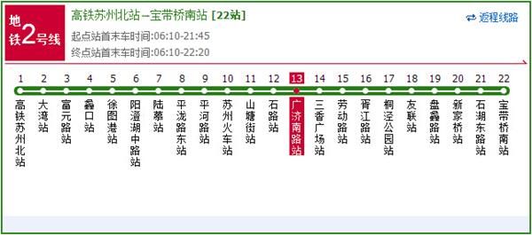 苏州地铁2号线阳澄湖中路站公交换乘路线