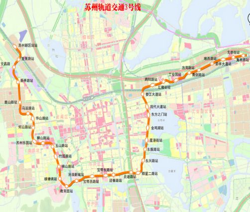 苏州地铁3号线线路图