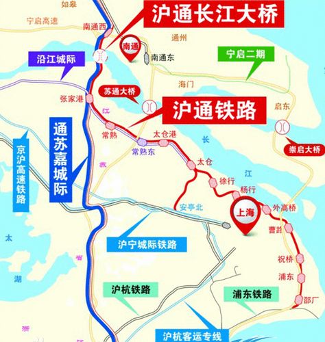 沪通高铁张家港规划图