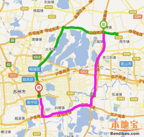 限行后路线:苏州收费站或苏州新区收费站>苏州北枢纽>正仪枢纽>