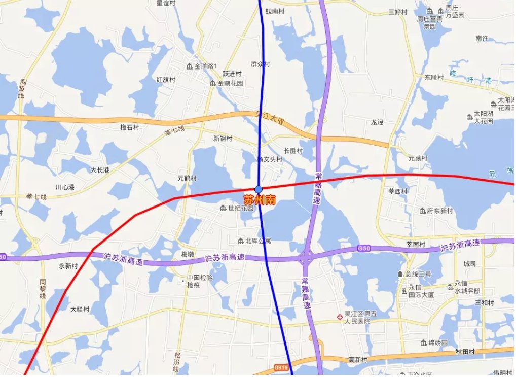 沪苏湖铁路苏州段站点 位置