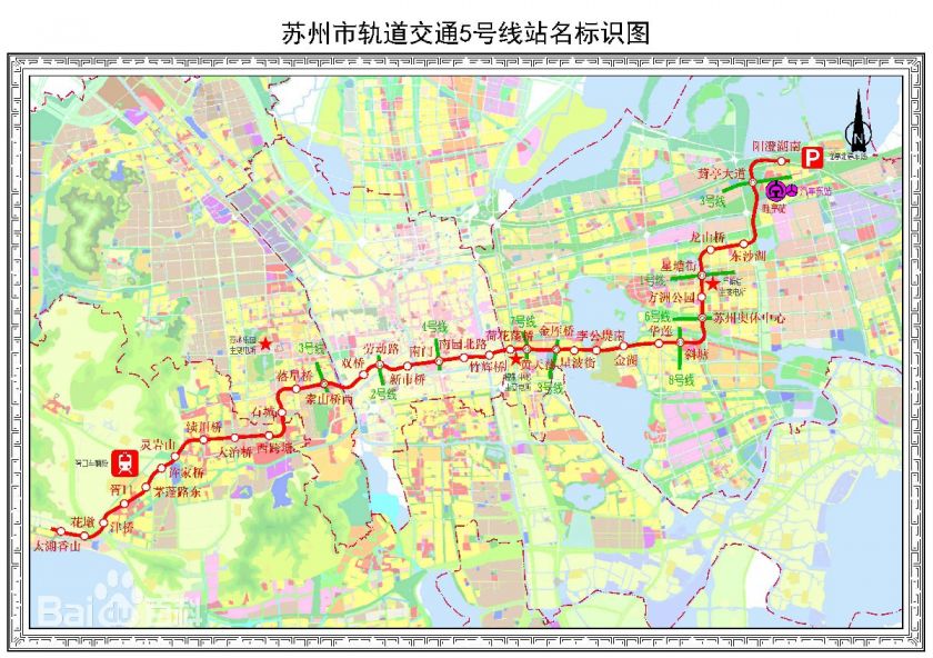 苏州交通 苏州地铁 苏州地铁5号线 > 苏州地铁5号线线路图