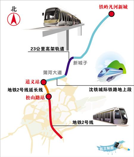 沈铁城际铁路线路图- 沈阳本地宝