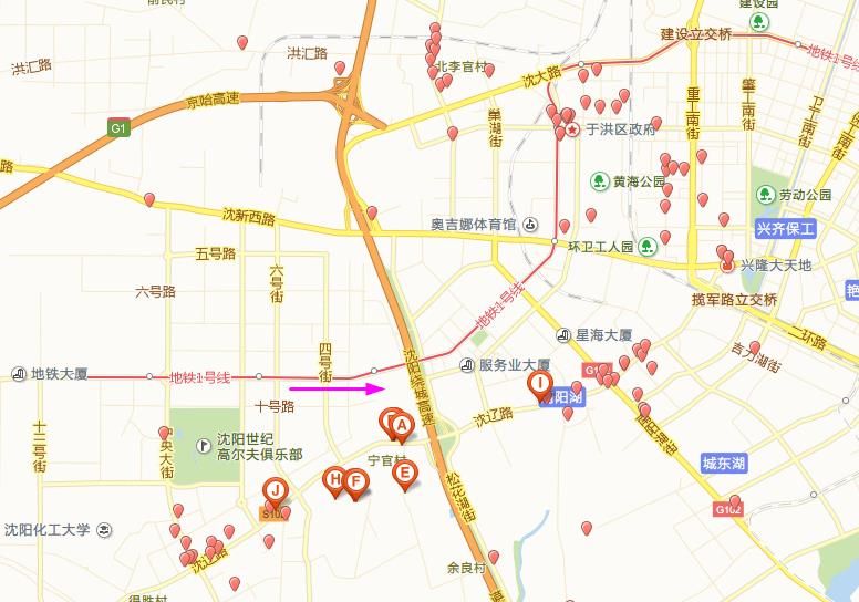 沈阳地铁1号线四号街站周边购物好去处
