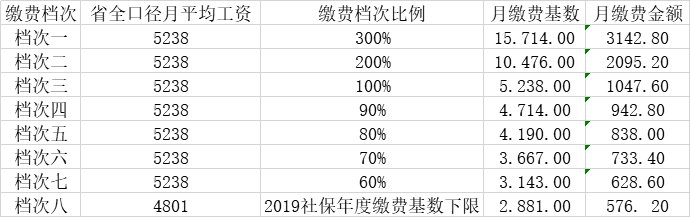 2020沈阳灵活就业人员养老保险缴费基数