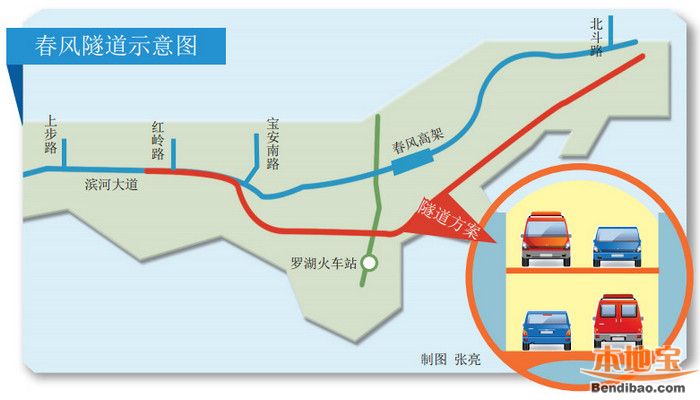 深圳春风隧道规划图