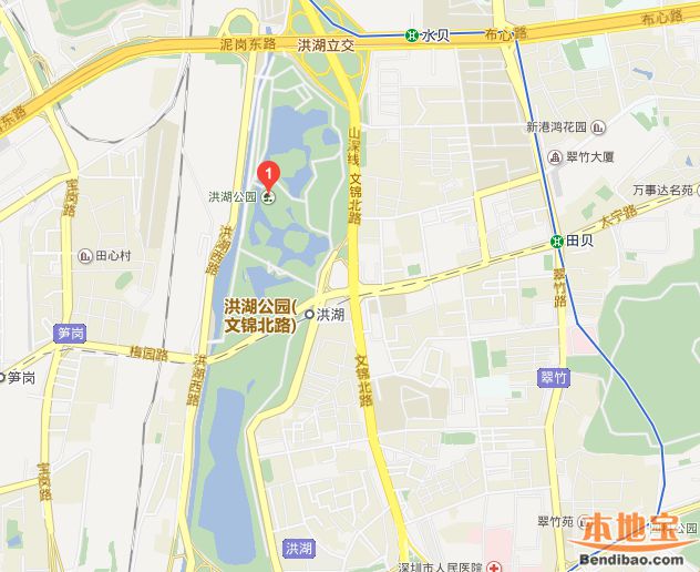 深圳洪湖公园可以坐地铁直达吗?