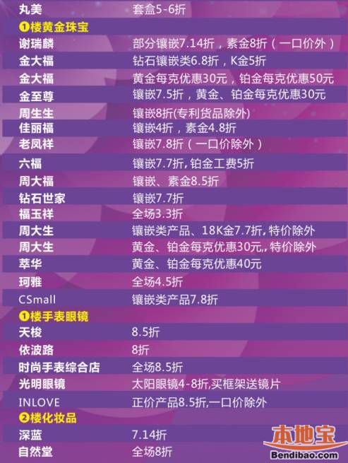 2016太阳百货店庆攻略!品牌折扣合集(至10.31)