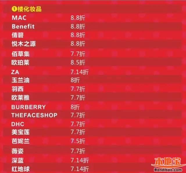 2016太阳百货周年庆优惠活动汇总(时间+地址+打折)