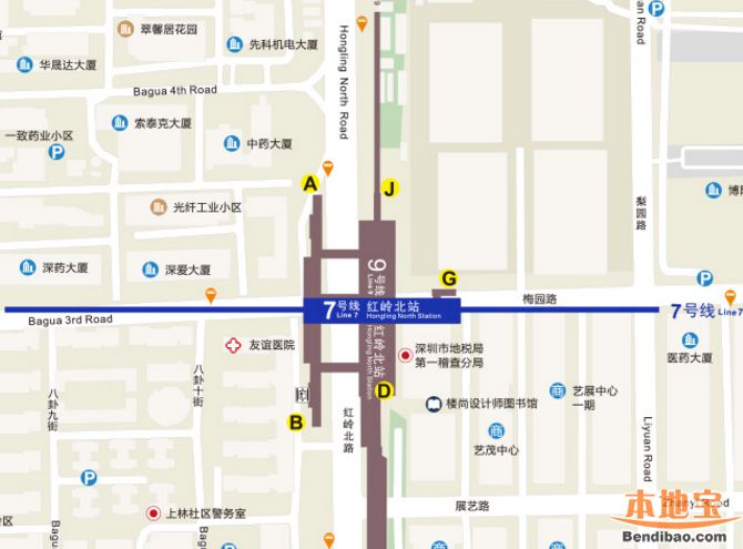 深圳地铁7、9号线红岭北站运营时间(首末车、