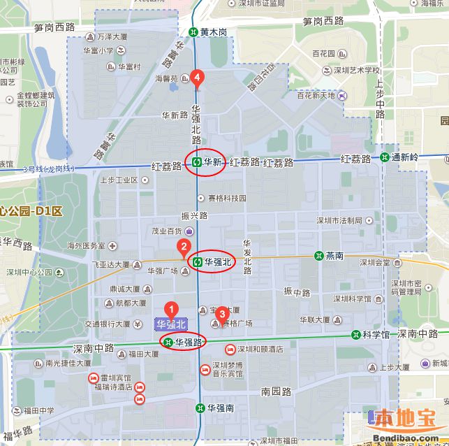 深圳这些地铁直达华强北 精确选择最佳地铁站