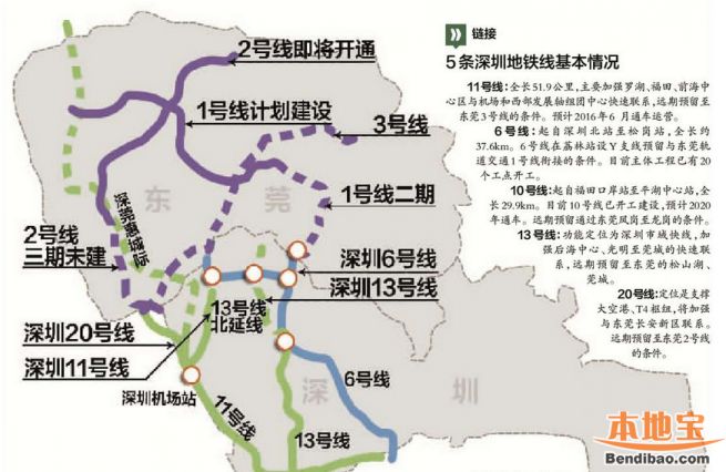 深圳地铁20号线对接东莞规划图曝光