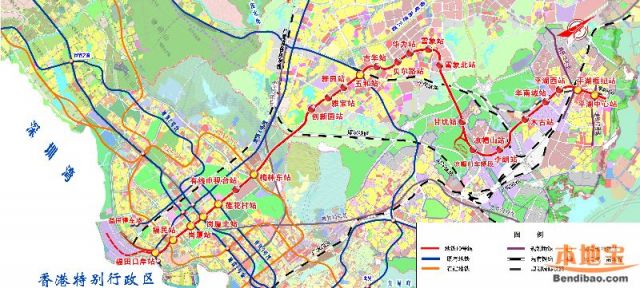 深圳地铁10号线线路图、站点
