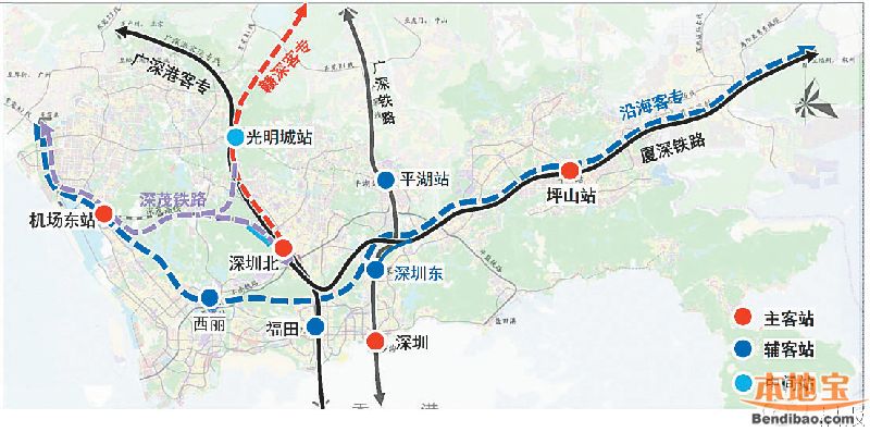 深圳东进战略交通规划 10条战略通道+6条铁路