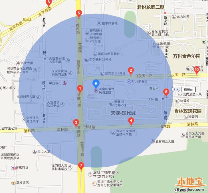 深圳市龙岗区慢性病防治院在哪里  有什么公交经过