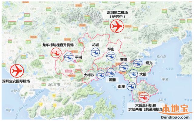 深圳东部机场或称龙岗机场 可选址海边或惠州