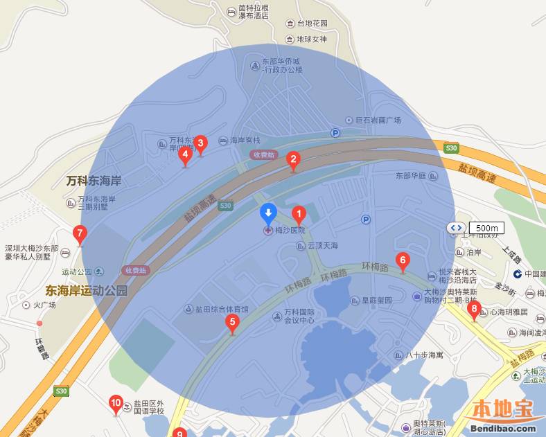深圳盐田区梅沙医院地址 有哪些公交到达