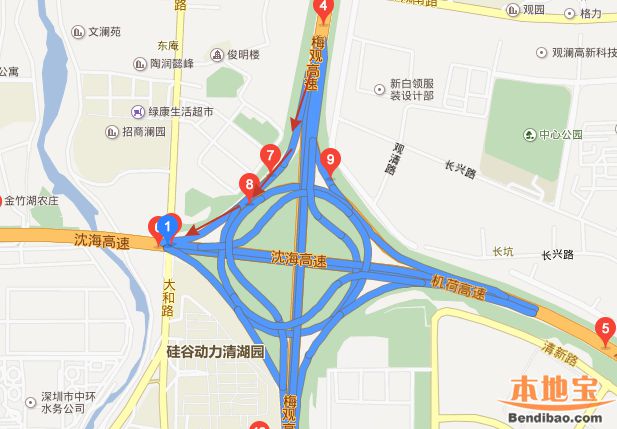 龙华清湖立交两路段封闭35天 系有轨电车施工需要