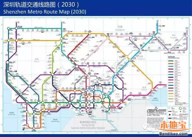 深圳2030年地铁展望 看着密密麻麻的线路会有