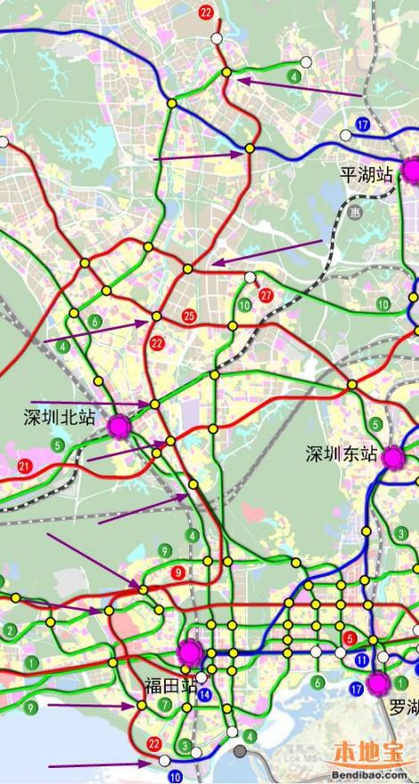 深圳地铁22号线走向一览 梅林关又多了条地铁