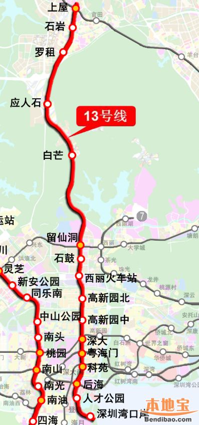 深圳5条地铁线路站点名一览(6支线/12/13/14/16)