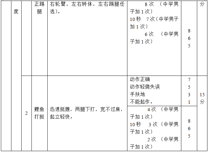 深圳高中体育类特色团队专项考核内容及评分标准一览